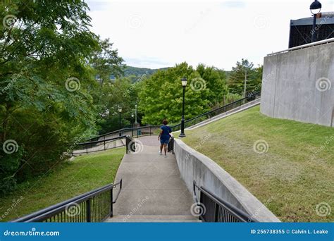 Clarksville Tennessee Downtown Intricate Footbridge Editorial Image