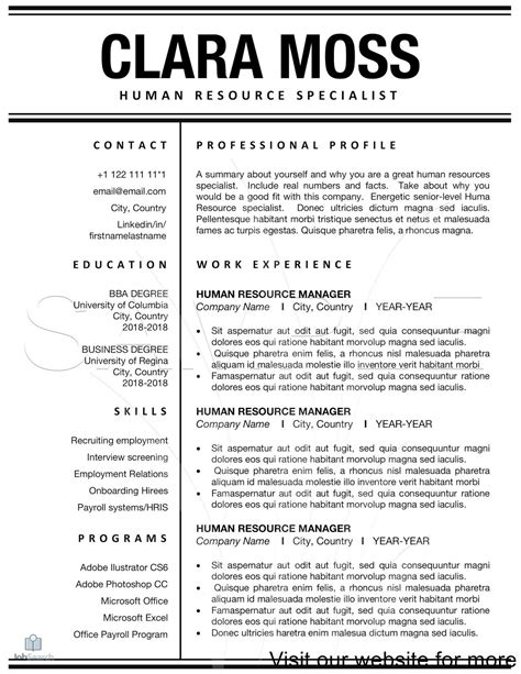 Human resources manager cv example hiring managers look over cvs to determine which potential hires they should call in for an interview. human resources management templates, career, pictures ...