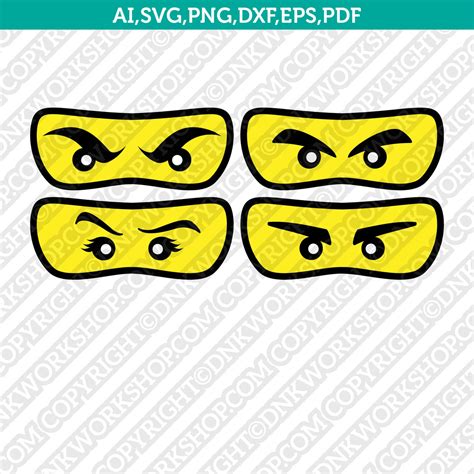 Ninja Ninjago Lego Eyes Mask Svg Cricut Cut File Clipart Png Dxf