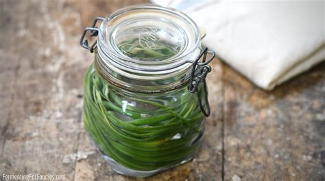 Fermented And Pickled Garlic Scapes Fermenting For Foodies