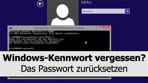 Windows Kennwort Vergessen Windows Passwort Hacken Und Zurücksetzen