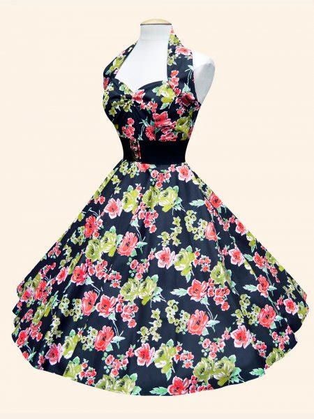 1950s Halterneck Vintage Rose Dress From Vivien Of Holloway