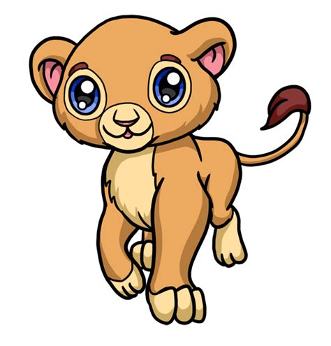 Learn How To Draw A Baby Lion Easy To Draw Everything