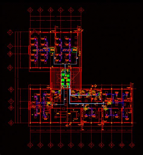 Air Conditioning Diagram In Autocad Cad Library