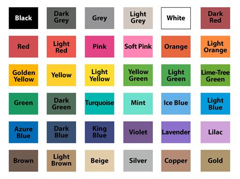 Matte Color Chart Wall Decal World