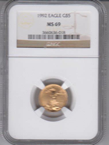 1992 American Gold Eagle 110 Ounce Gold Coin Graded And Certified 5