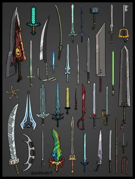 Anime Swords Weapon Concept Art Fantasy Sword Sword Art