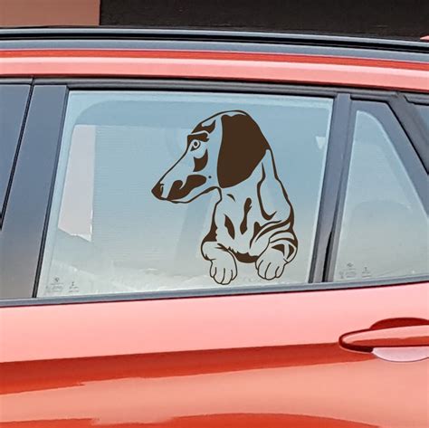 Car Window Decal Dachshund Dog Decals Paws Vinyl By Bestdecals