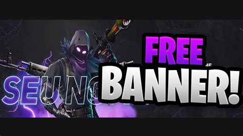 Free Banner Fortnite Template Psd Free Download Youtube