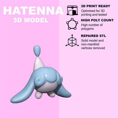pokemon hatenna 3d model 3d printable cgtrader