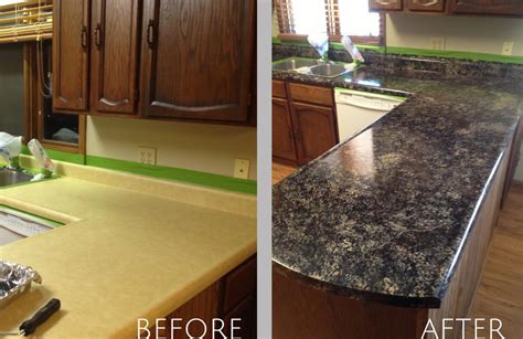 Sand the countertop so that the paint adheres better to the surface. Countertop Update - Rardon DesignRardon Design