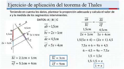 Proporcionalidad De Segmetos Teorema De Thales Revisin De