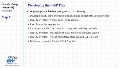Plan For Every Part Pfep Introduction November 2016