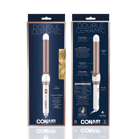 Buy Conair Double Ceramic 1 Inch Curling Wand Straight Wand Produces