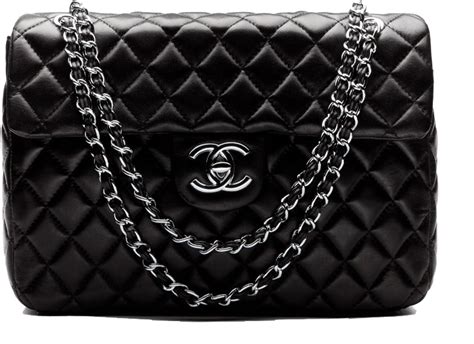 Black Handbag Chanel Transparent Png Png Mart