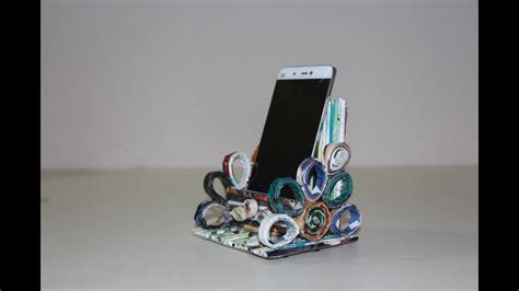 Recycled Paper Trick How To Make Mobile Phone Holder Diy Useful