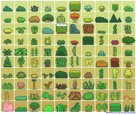 100 Plant Sprites By Neorice By Neoriceisgood On Deviantart Sprites