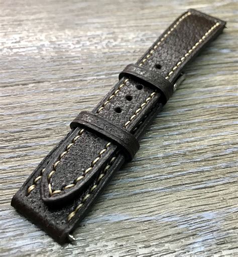 Leather Watch Strap 20mm Leather Watch Band 19mm Distress Etsy