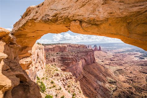 Mesa Arco Salida Del Sol El Parque Nacional Canyonlands Utah Usa Foto