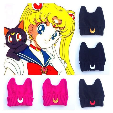 Sailor Moon Luna Inspired Cat Hand Patched Beanie Sailor Moon Luna Hand Patched Sailor Moon