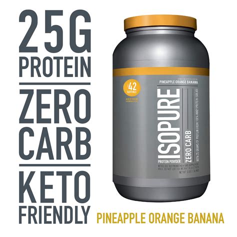 Isopure Zero Carb, Keto Friendly Protein Powder, 100% Whey Protein