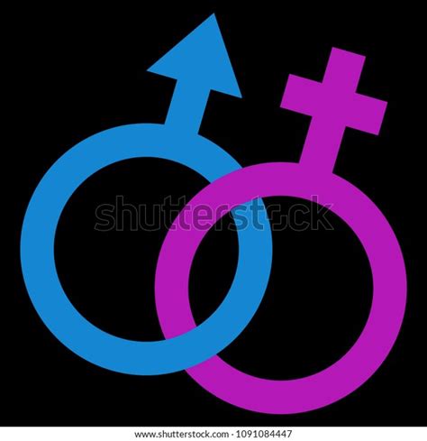 Male Female Sex Symbol Icons Black Stock Vector Royalty Free