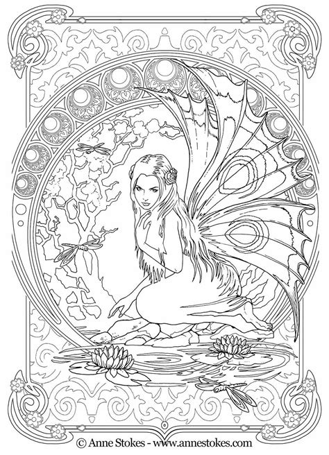 Mythical Creature Fairy Coloring Pages For Adults Dennis Henningers