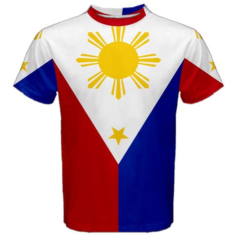 New Philippines Filipino Flag Sublimated Mens Sport Full Print Mesh T