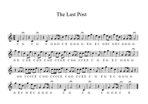 Scrobbling is when last.fm tracks the music you listen to and automatically adds it to your music profile. The Last Post Sheet Music - pdf file | Teaching Resources