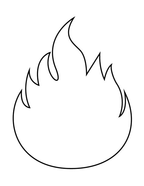 Fire Flame Coloring Pages Printable Раскраски Для Печати Шаблоны Для