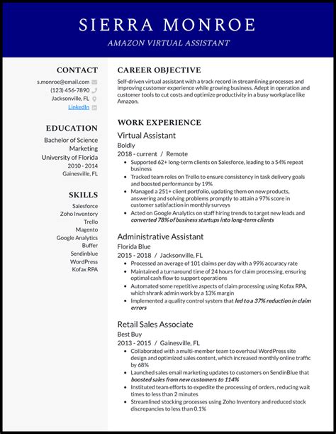 5 Virtual Assistant Resume Examples for the Job in 2024