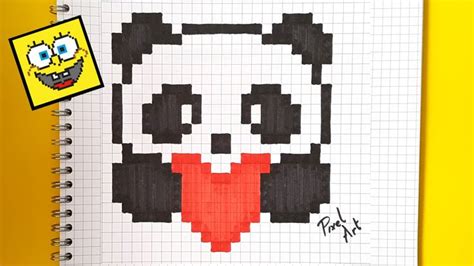 Pixel Art Comment Dessiner Un Panda Kawaii Pas A Pas Pixel Art