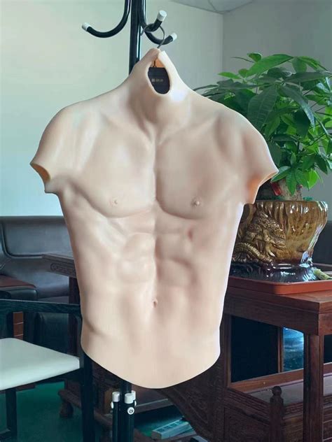 Mens Body Shapers Realistic Silicone Muscle Suit Fake Belly Simulation