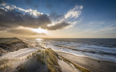 Dünenlandschaft Im Norden Von Dänemark Natur Und Frische Seeluft