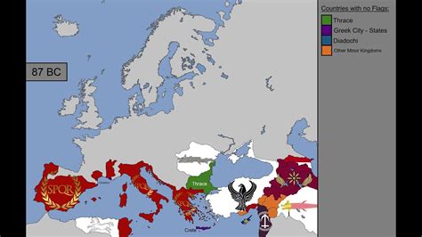 Europe Timeline Of Flagssymbols 350 Bc 1 Ad Youtube