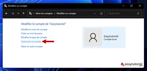 Supprimer Un Compte Utilisateur Sur Windows Et Easytutoriel