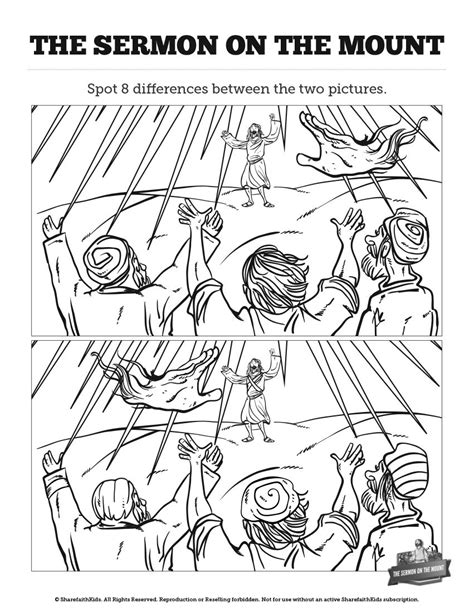 Sermon On The Mount Coloring Pages For Kids Sketch Coloring Page
