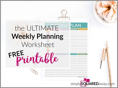 The Ultimate Weekly Planning Worksheet With Free Printable