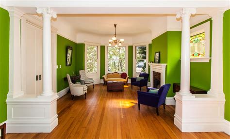 Purple Green Brown Living Room Victorian With Lime Green