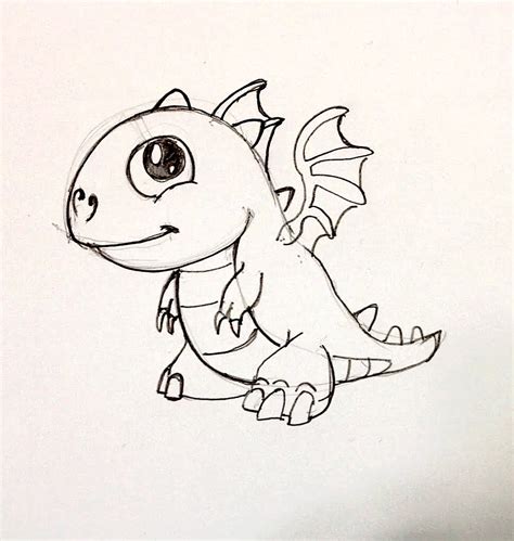 Easy Drawing Dragon At Getdrawings Free Download