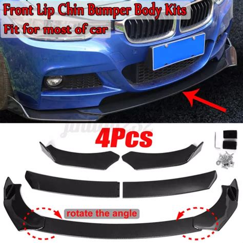 CARBON FIBER UNIVERSAL Front Bumper Lip Body Kit Spoiler Chin Splitters For BMW PicClick