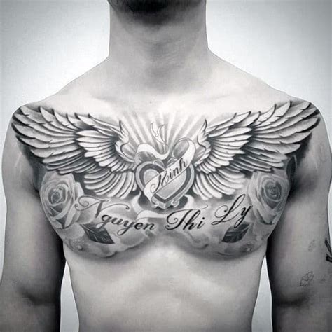 Top 39 Wing Chest Tattoo Ideas [2021 Inspiration Guide] Cool Chest Tattoos Chest Tattoo Men