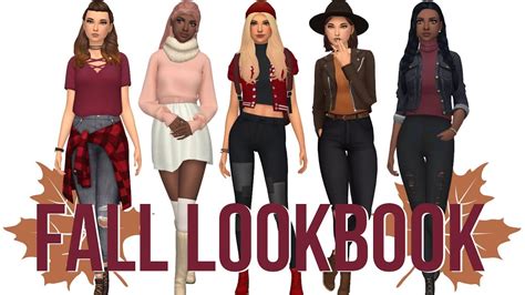 Fall Fashion Lookbook Sims 4 Maxis Match Full Cc List Youtube