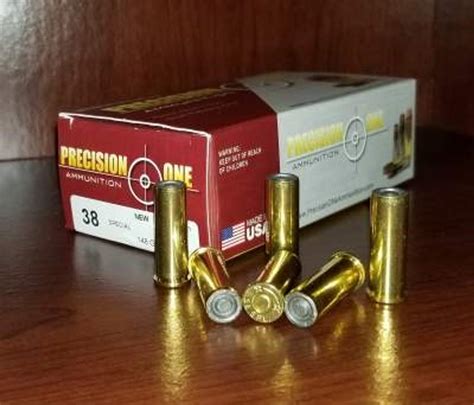 Precision One 38 Special Ammunition 148 Grain Wadcutter 50 Rounds