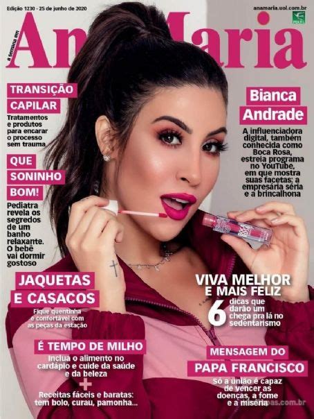 Bianca Andrade Ana Maria Magazine 25 June 2020 Cover Photo Brazil