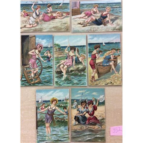 19 Postcards Set Of H King Beach Girls And More Bathing Beauties