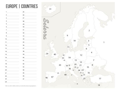 Geography Of Europe Worksheet