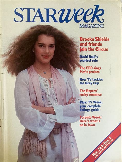 Brooke Shields Covers Starweek Magazine Canada November 24 1979