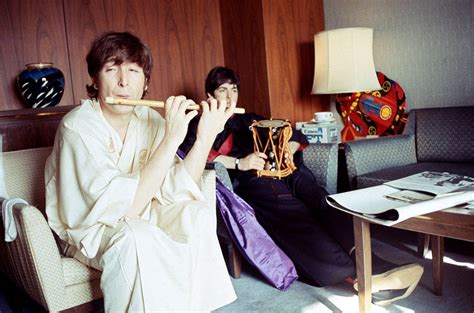 John Lennon And Paul Mccartney During The Beatles Trip To Japan In