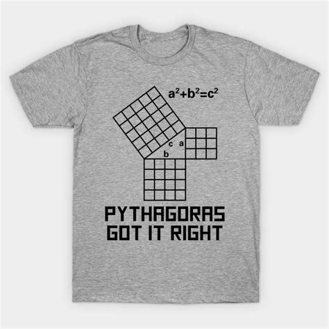 Pythagoras Got It Right Funny Math T Shirt Teepublic